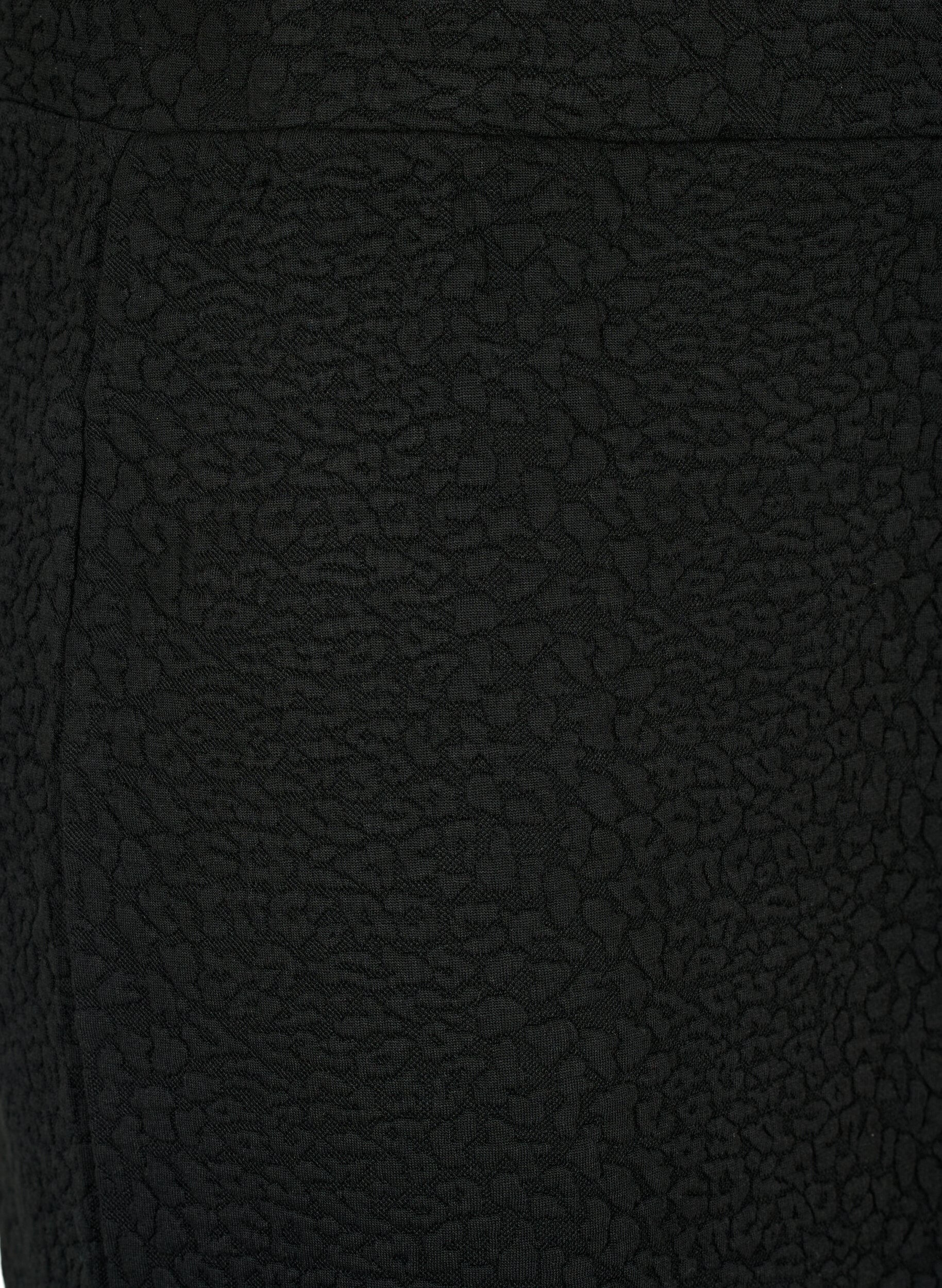 Zizzi Kr&oacute;tka sp&oacute;dniczka z faktura, Black, Packshot image number 2