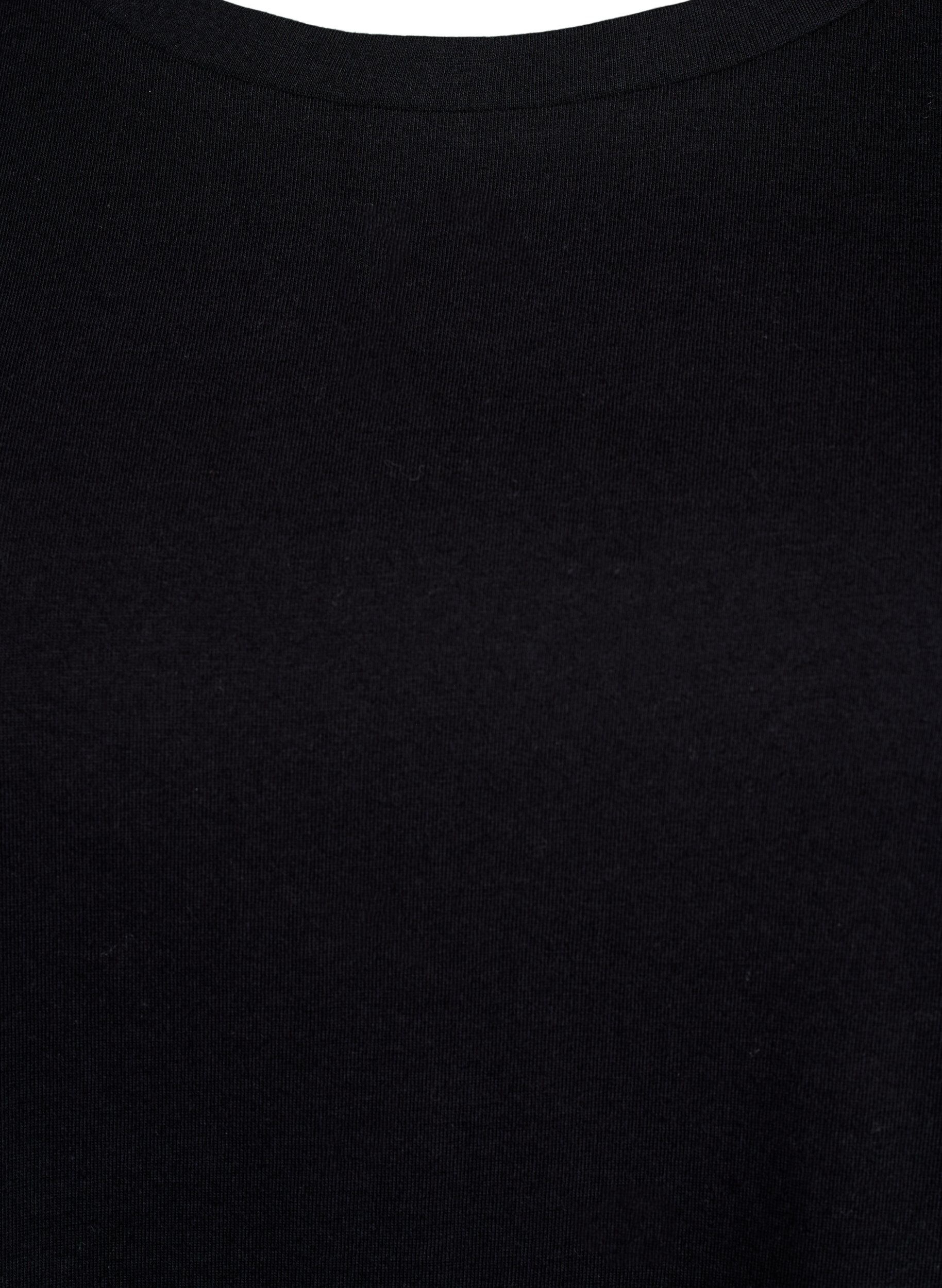 Zizzi Koszulka z rekawami Broderie Anglaise, Czarne, Packshot image number 2