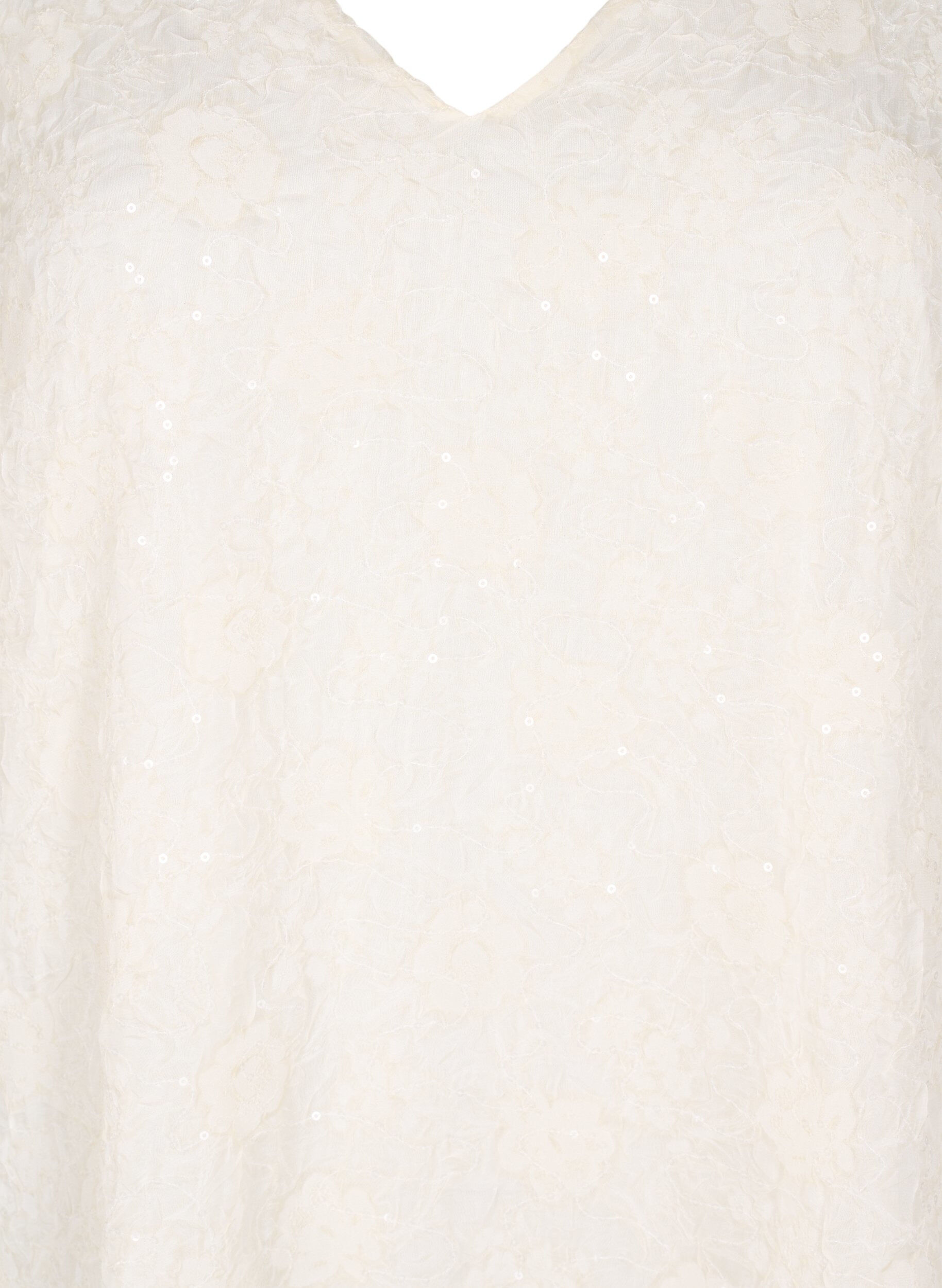 Zizzi Kr&oacute;tka sukienka imprezowa z cekinami, Biały, Packshot image number 2