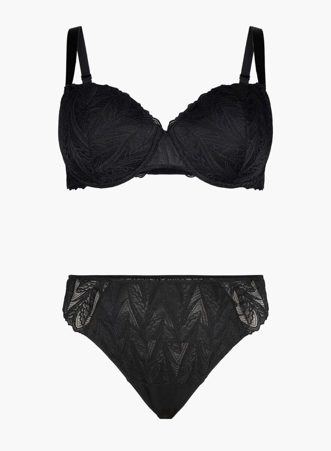 Zizzi Czarny komplet bielizny, , Model