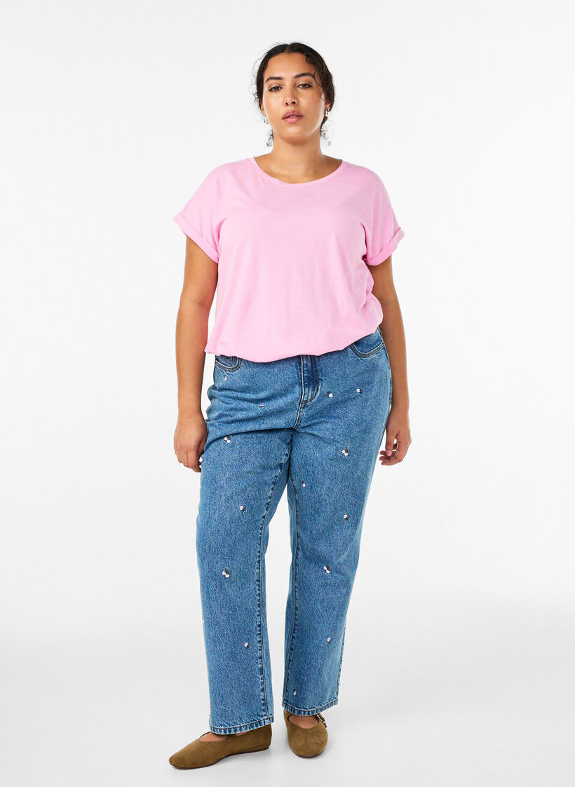 2-pack koszulki z kr&oacute;tkim rekawem, R&oacute;żowy, Model image number 1