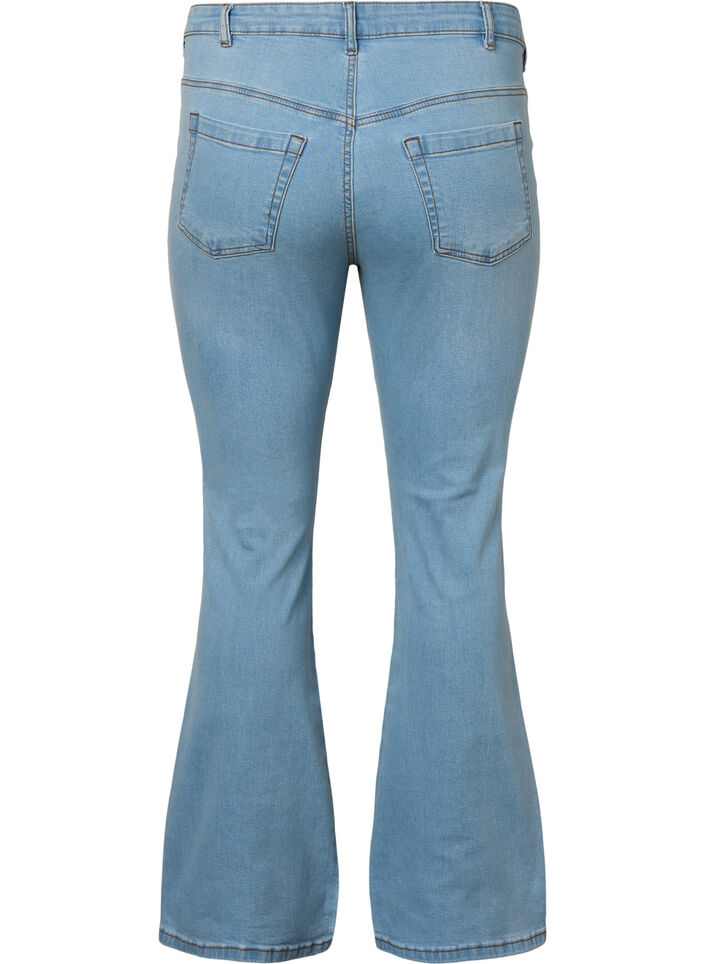  Jeansy typu bootcut Ellen z wysokim stanem, Niebieskie, Packshot image number 1