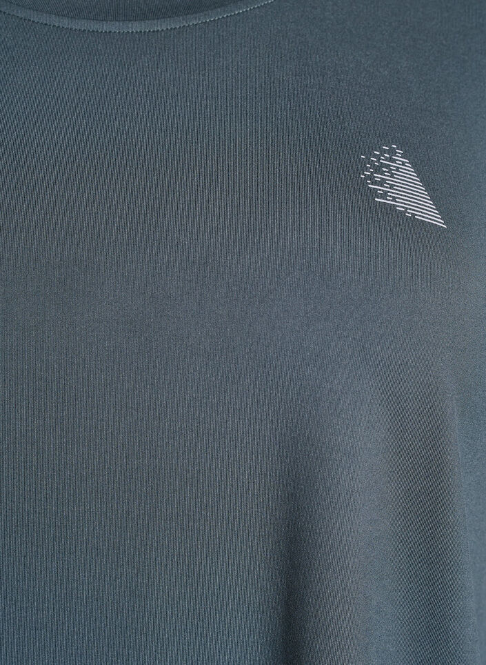  Bluzka treningowa z rekawami 3/4, Szary, Packshot image number 2