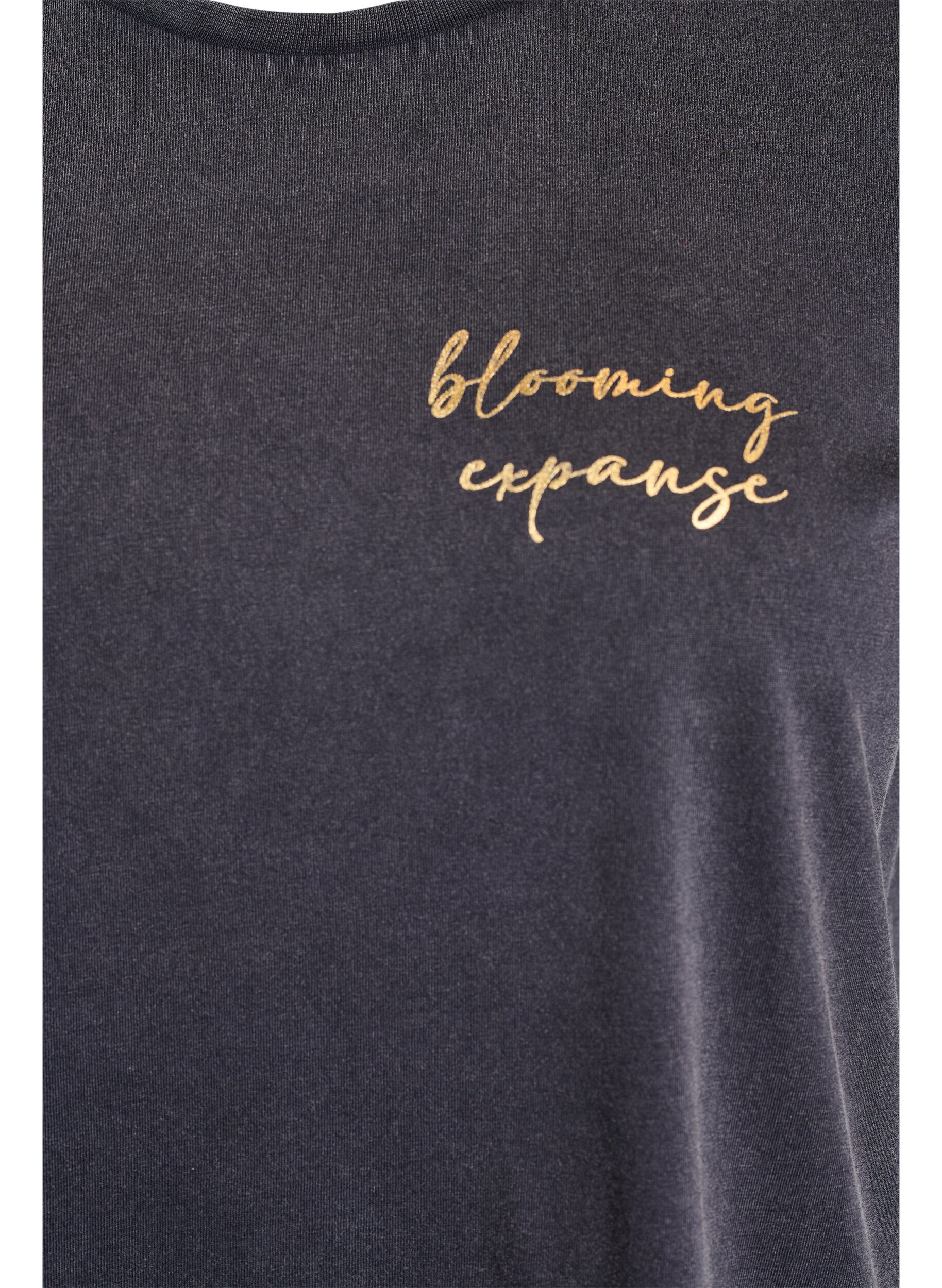 Zizzi Koszulka z bawelny organicznej z fajnym nadrukiem, Ciemnoszary, Packshot image number 2