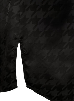 Koszula o przedluzonym kroju ze wzorem w pepitke, Black, Packshot image number 3