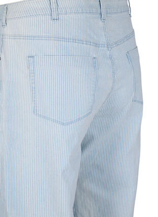 Proste jeansy do kostek w paski, Light Blue Stripe, Packshot image number 3