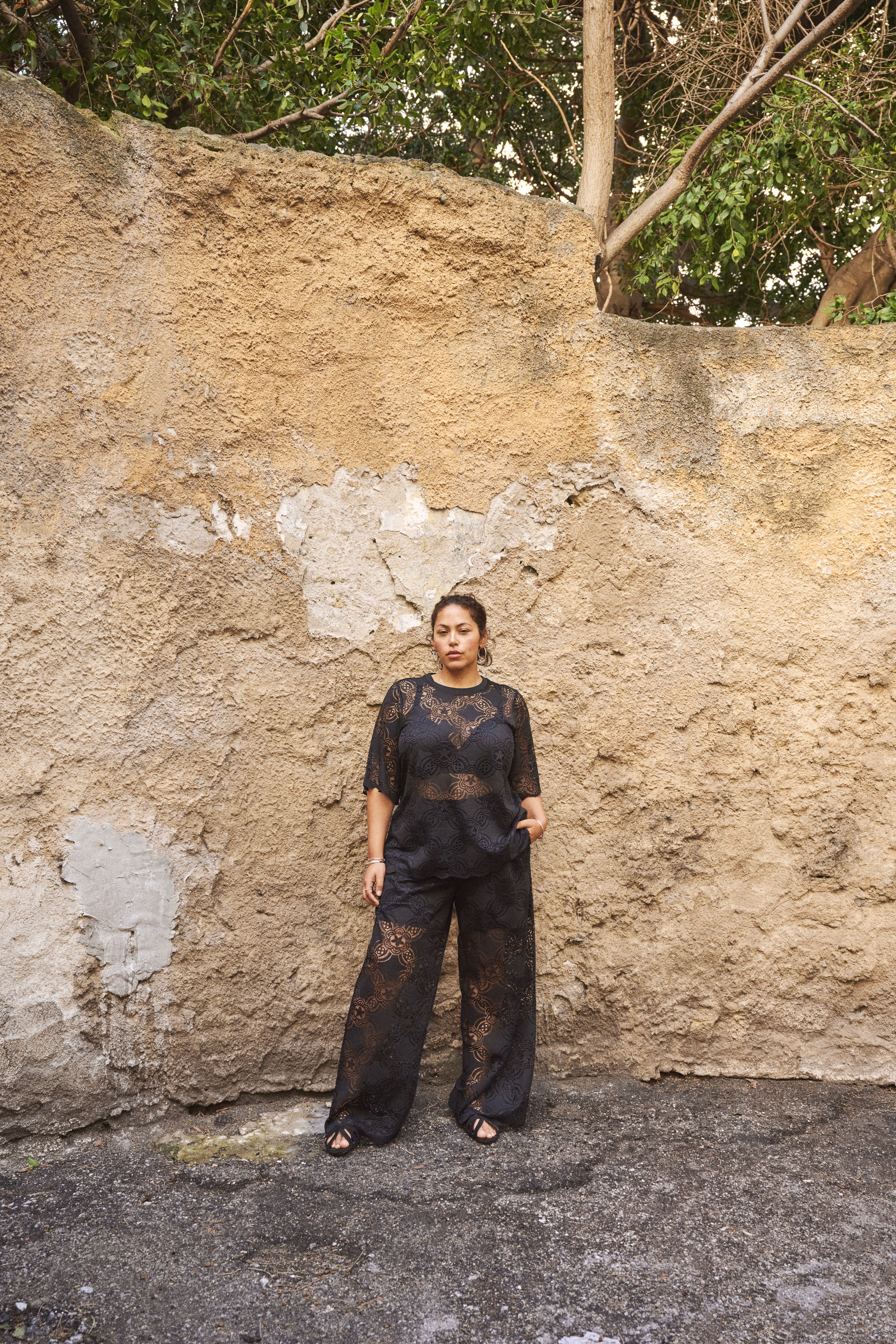 Zizzi Czarny zestaw koronkowy, , Model