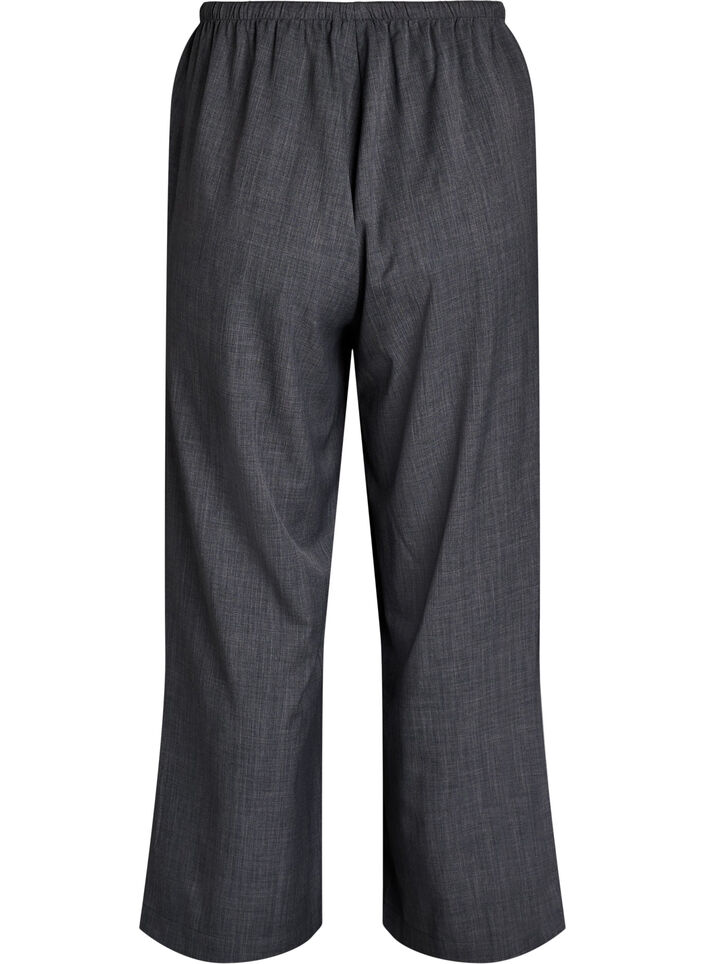 Spodnie na wysokim stanie z szerokimi nogawkami, Ciemnoszary, Packshot image number 1