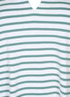 Bawelniana koszulka w paski z dekoltem w szpic, B.White/SeaP.Stripes, Packshot image number 2