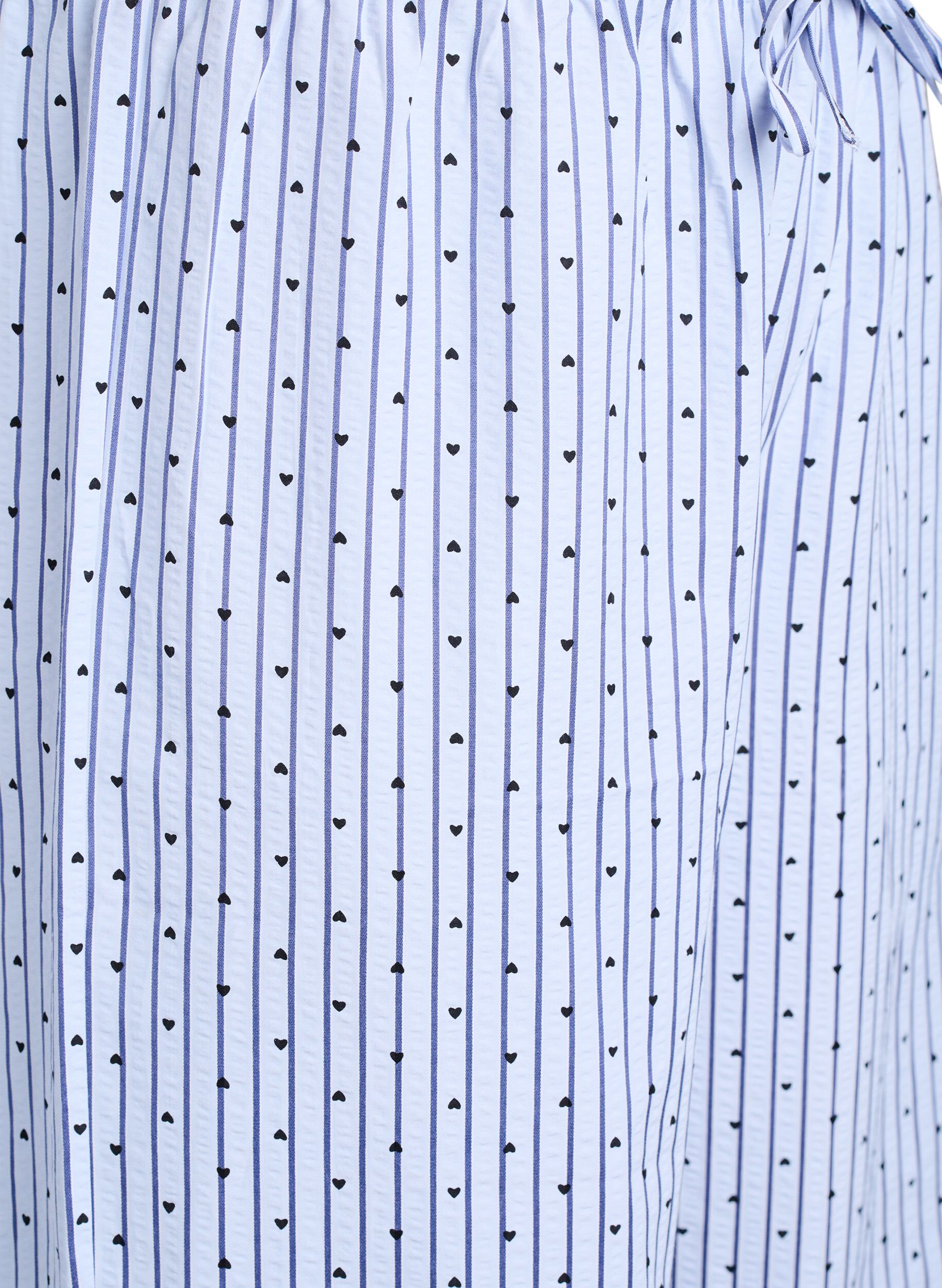 Zizzi Luzne szyfonowe spodnie pizamowe z wysoka talia, Niebieskie, Packshot image number 2