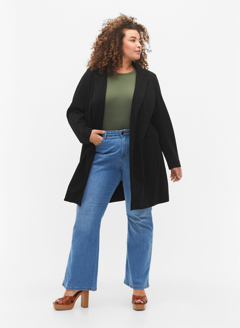 Dlugi blezer, Black, Model image number 3