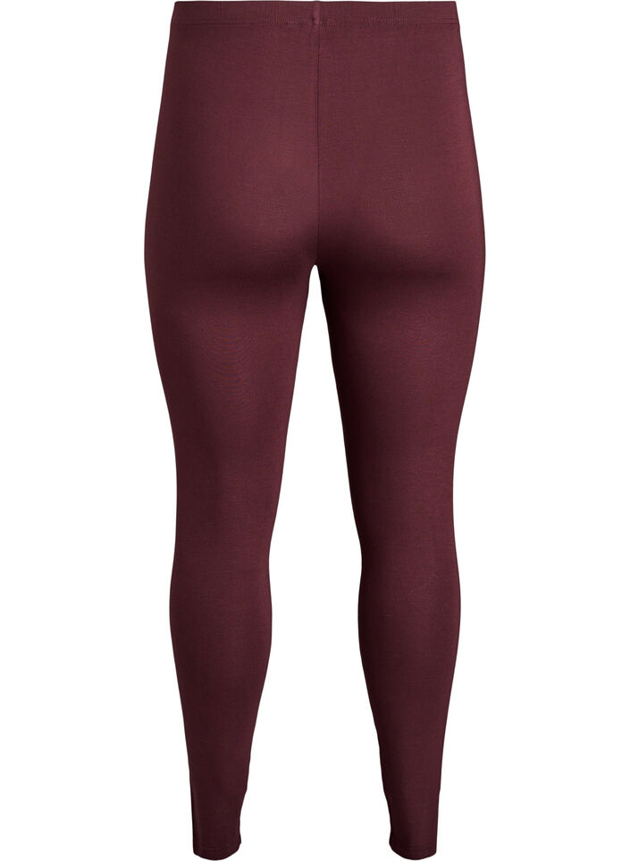 Legginsy basic z wiskozy, Ciemnobordowy, Packshot image number 1