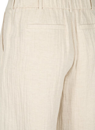 Spodnie garniturowe z mieszanki materialów z lnem, Rainy Day, Packshot image number 3