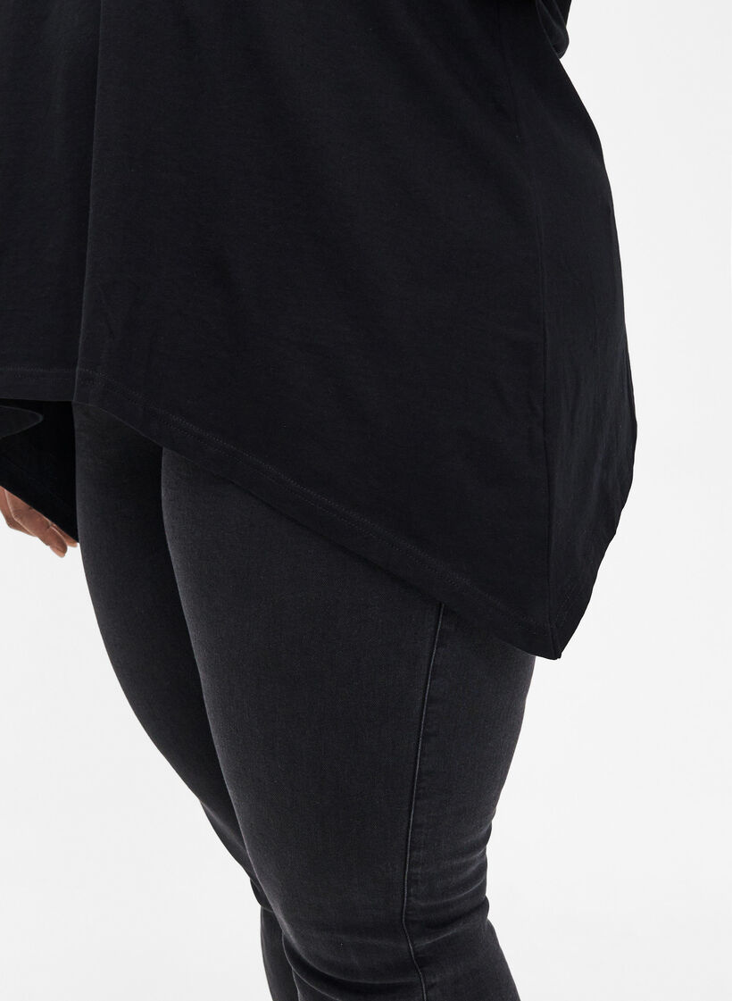 Bawelniana koszulka z krótkim rekawem, Black W. Sun, Model image number 2