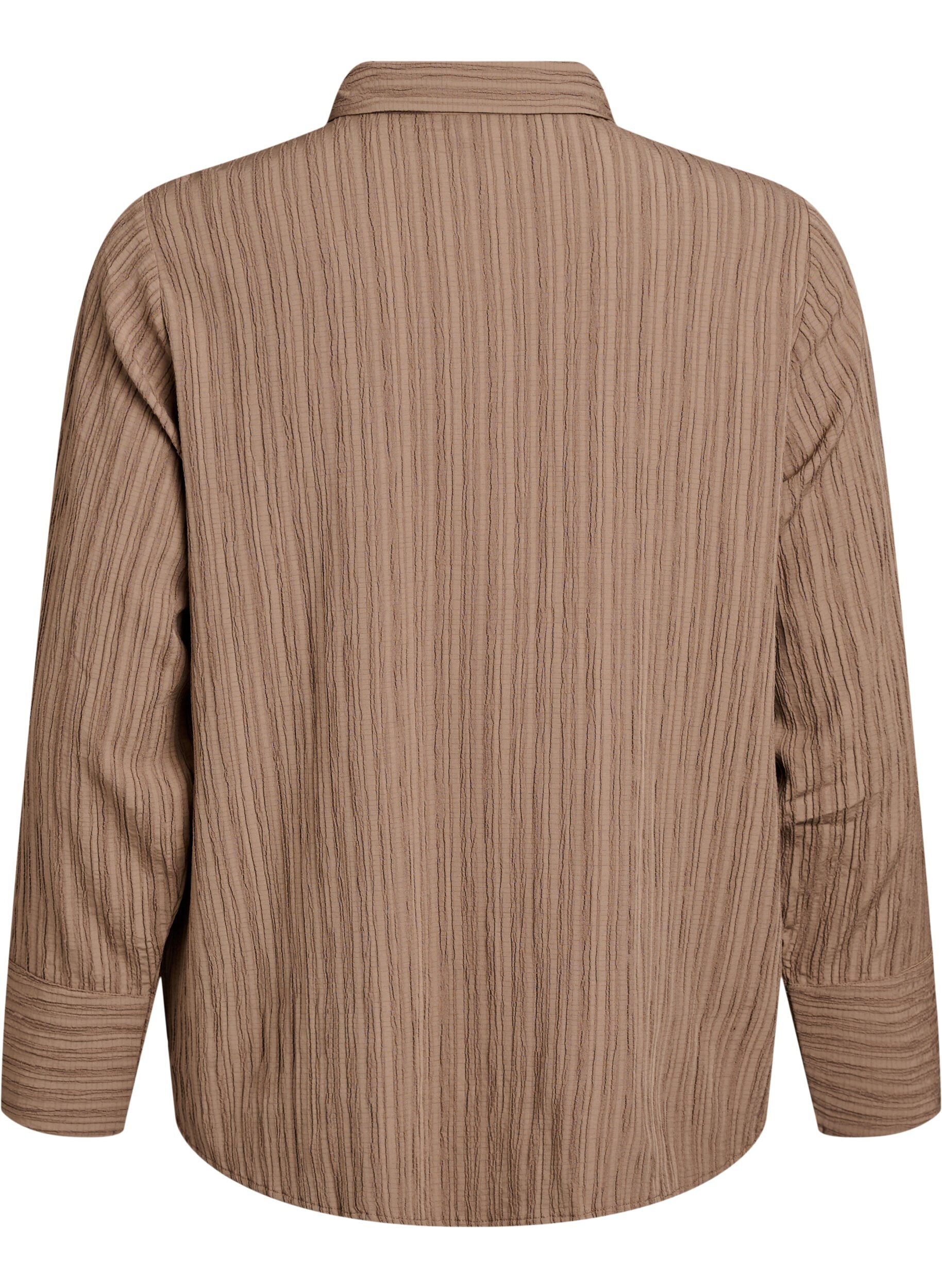 Zizzi FLASH - Koszula z faktura, Brązowy, Packshot image number 1