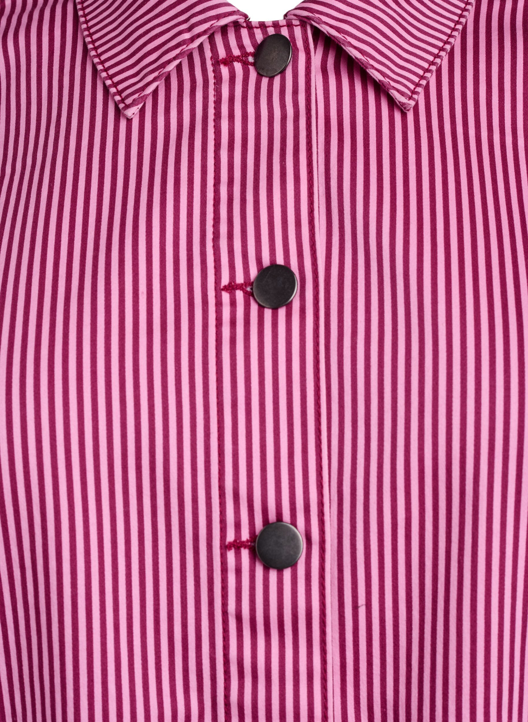 Zizzi Koszula w paski z kieszeniami, Czerwony, Packshot image number 2