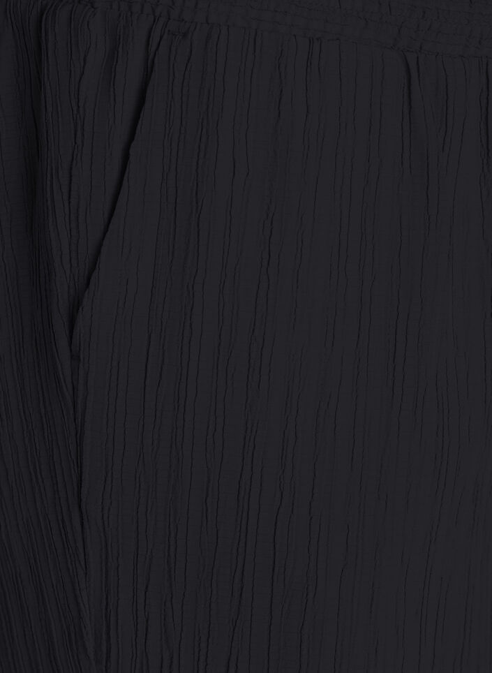 FLASH – Spodnie z wysokim stanem i szerokimi nogawkami, Czarne, Packshot image number 2