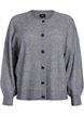 Kardigan z dzianiny w prazki, zapinany na guziki, Szary, Packshot image number 0