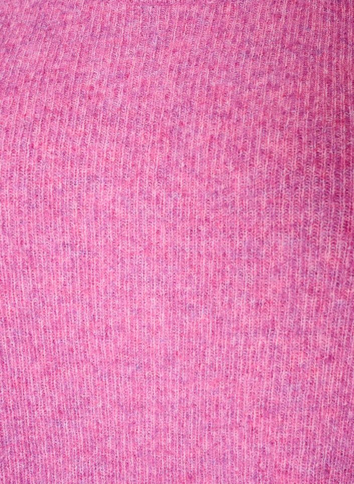Melanzowa bluzka z dzianiny z okraglym dekoltem, Fioletowy, Packshot image number 2
