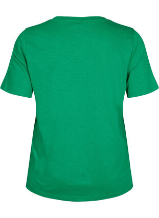 Podstawowa koszulka z krótkim rekawem i dekoltem w szpic, Jolly Green, Packshot image number 1