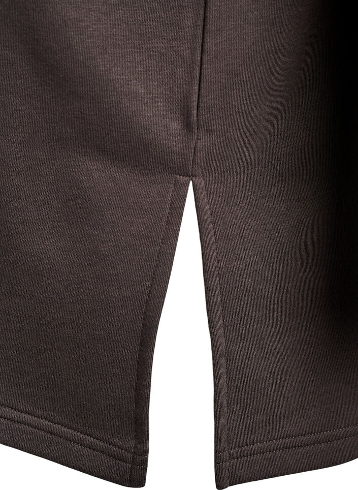 T-shirt dresowy w rozmiarze oversize, Brązowy, Packshot image number 3