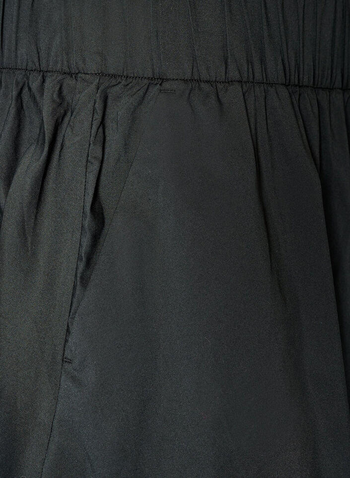 Sp&oacute;dnica midi o szerokim, trapezowym kroju, Czarne, Packshot image number 3