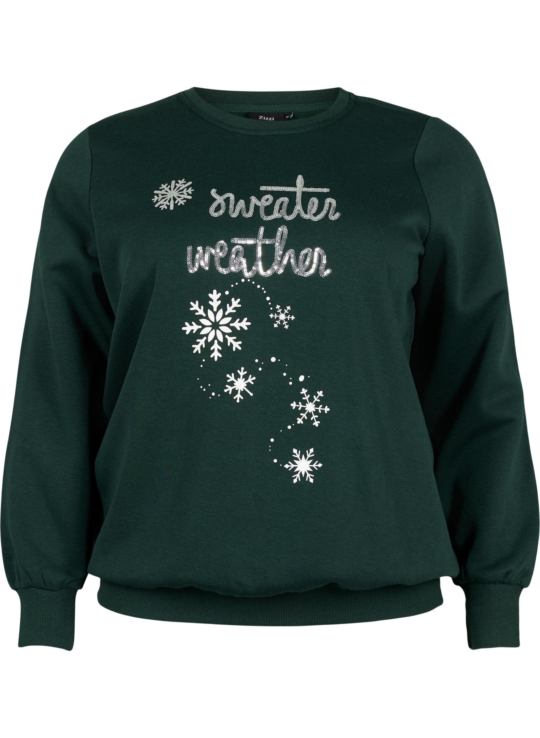Zizzi Swiateczna bluza, Scarab SWEATER, Packshot image number 0
