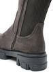 Dlugie buty z zebrowanym, elastycznym cholewem i grube podeszwa, Brązowy, Packshot image number 4