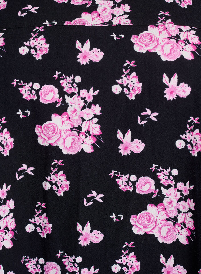 Krótka bawelniana sukienka z elastycznym brzegiem i dlugimi rekawami, Czarne, Packshot image number 2