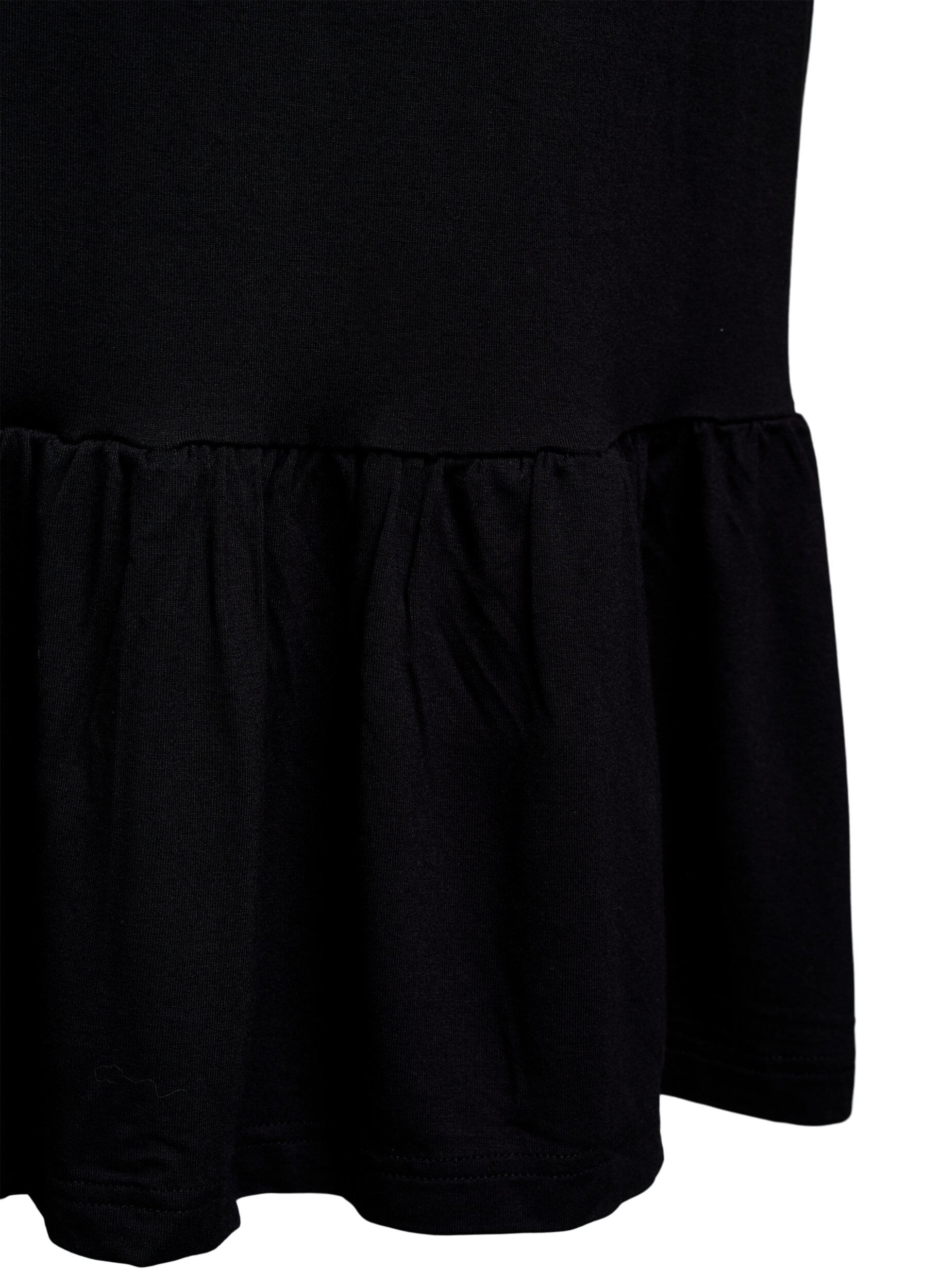 Zizzi Sukienka plazowa z wiskozy z plecionymi ramiaczkami, Czarne, Packshot image number 3