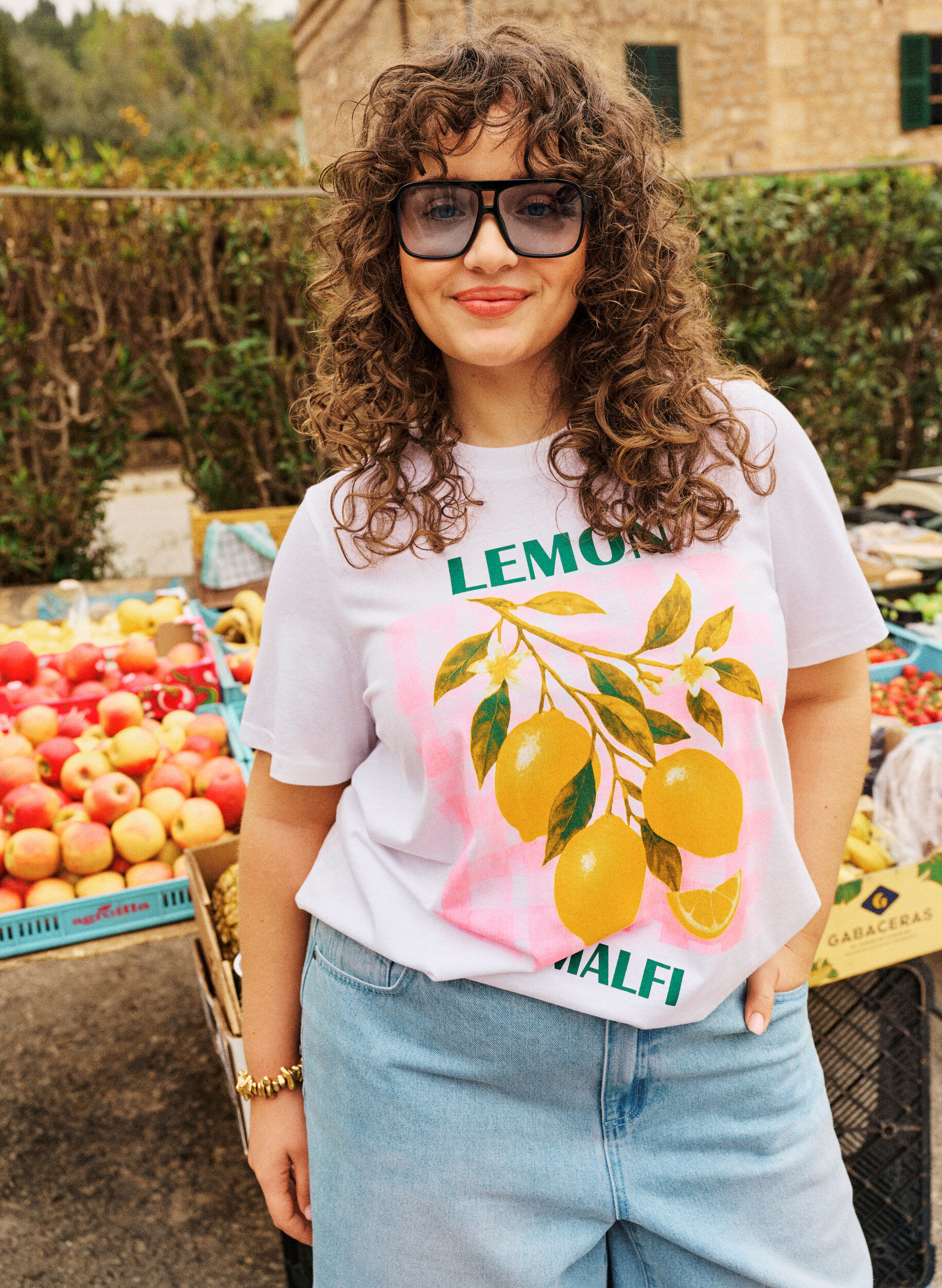 ZizziBawelniana koszulka z nadrukiem, Biały, Image image number 0