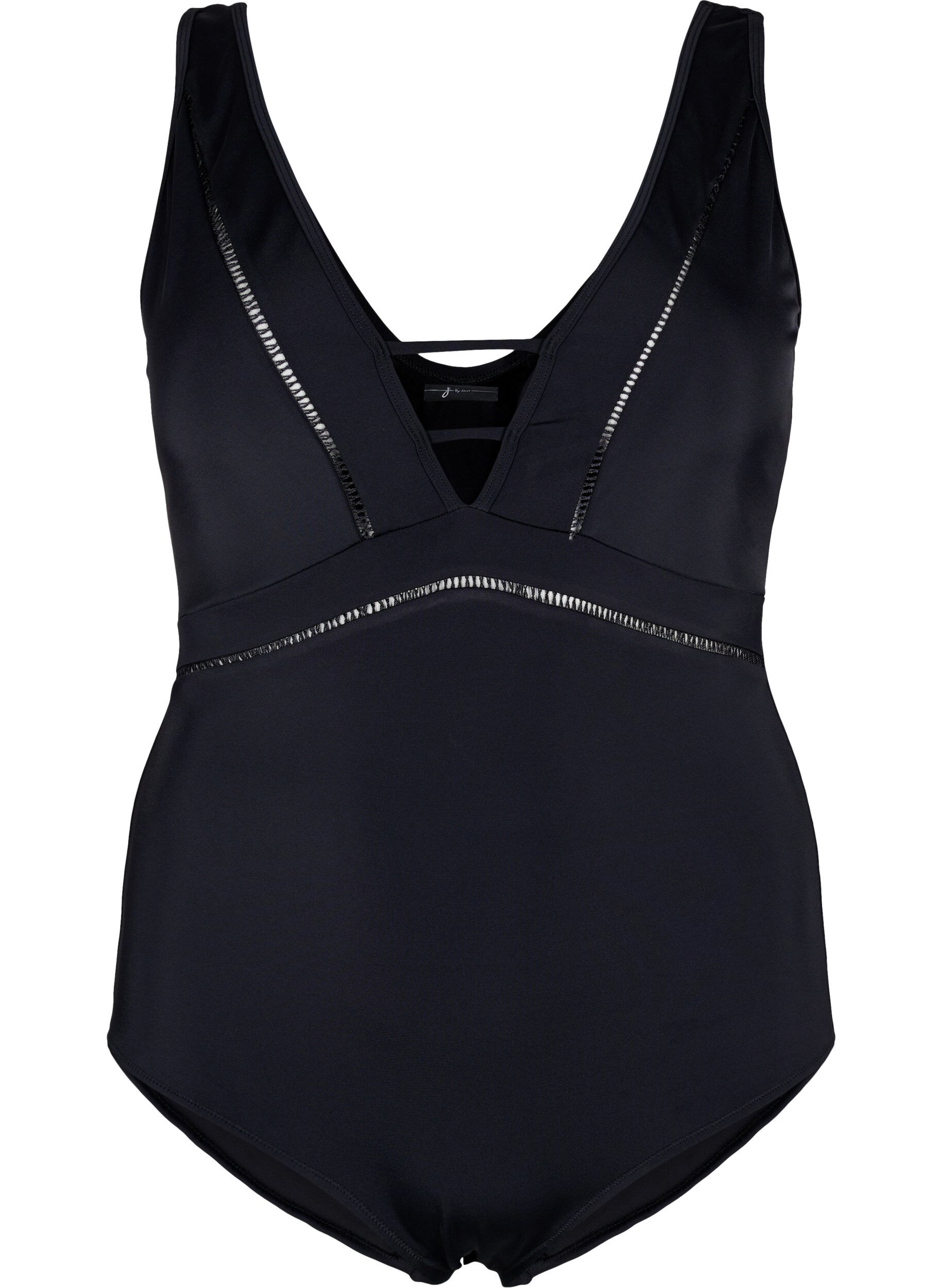 Zizzi Swimsuit with band detail, Black, Packshot image number 0