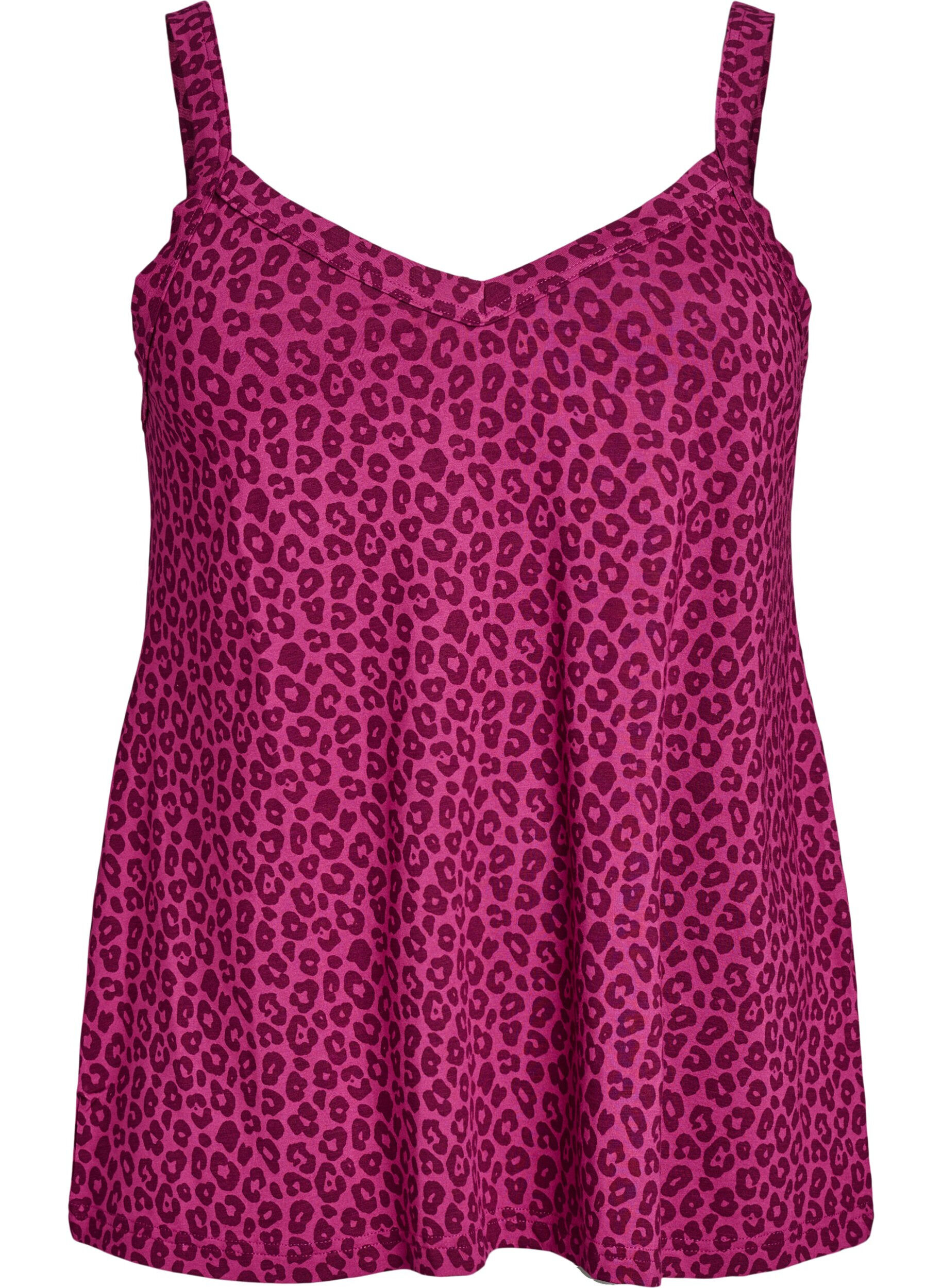 Nocna bluzeczka na ramiaczkach z dekoltem w serek