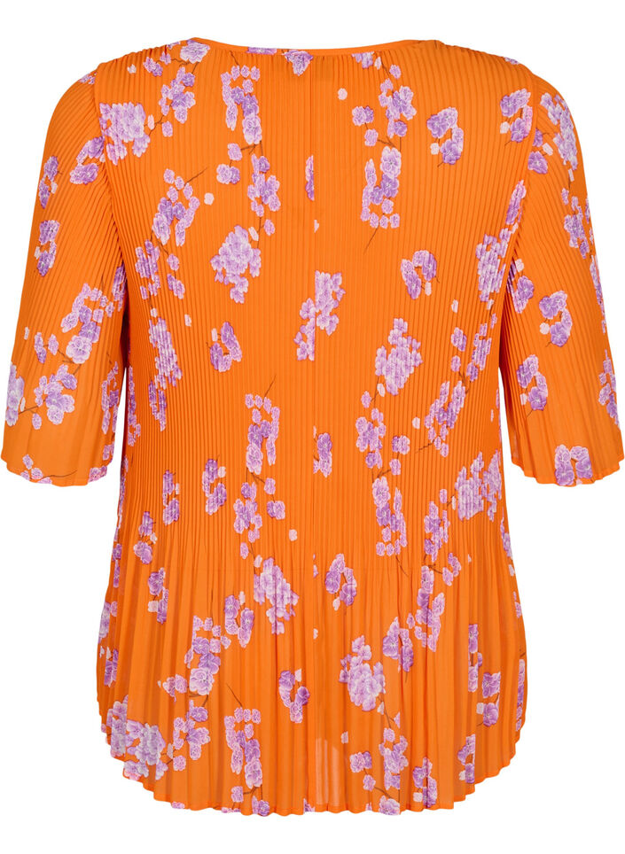 Plisowana bluzka w kwiaty, Exuberance Flower, Packshot image number 1