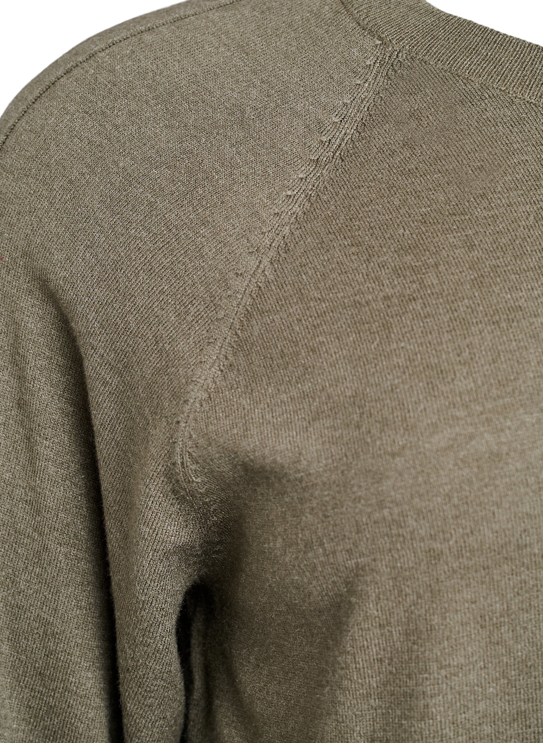 Zizzi Dzianinowa bluzka ze srodkowym szwem i raglanowymi rekawami, Zielony, Packshot image number 3