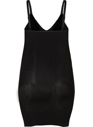 Sukienka modelujaca z cienkimi ramiaczkami, Black, Packshot image number 1