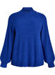Prazkowany sweter z bufiastymi rekawami i guzikami, Niebieskie, Packshot image number 0