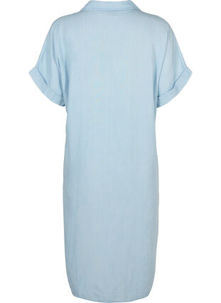 Sukienka koszulowa z krótkim rekawem, wykonana z lyocellu (TENCEL™), Light blue denim, Packshot image number 1