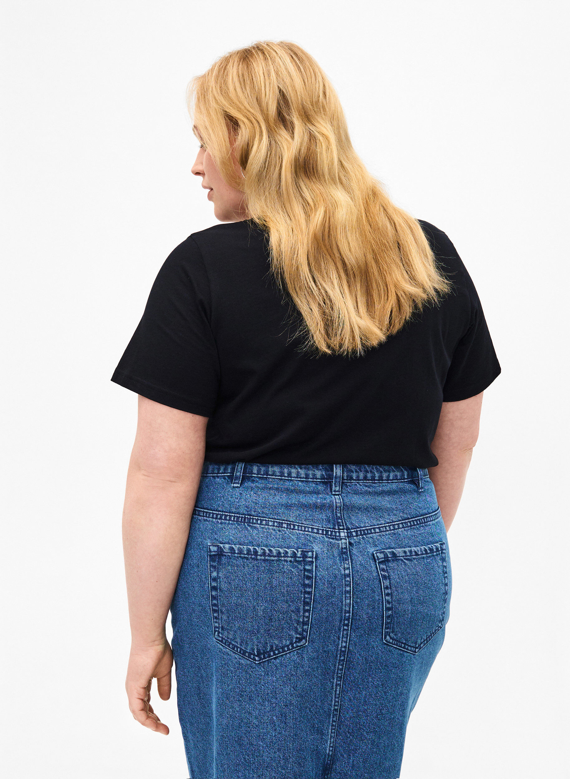 Zizzi Koszulka z&nbsp;krysztalkami, Black W. Rhinestones, Model image number 1