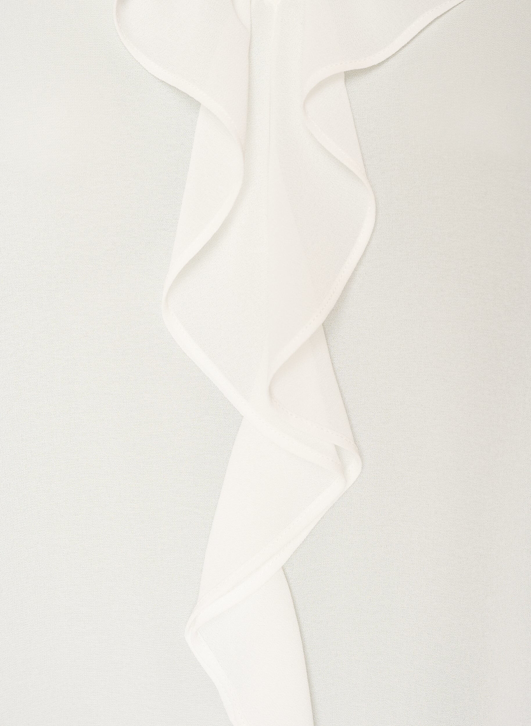 ZizziTunika z falbankami i rekawami 3/4, Biały, Packshot image number 2