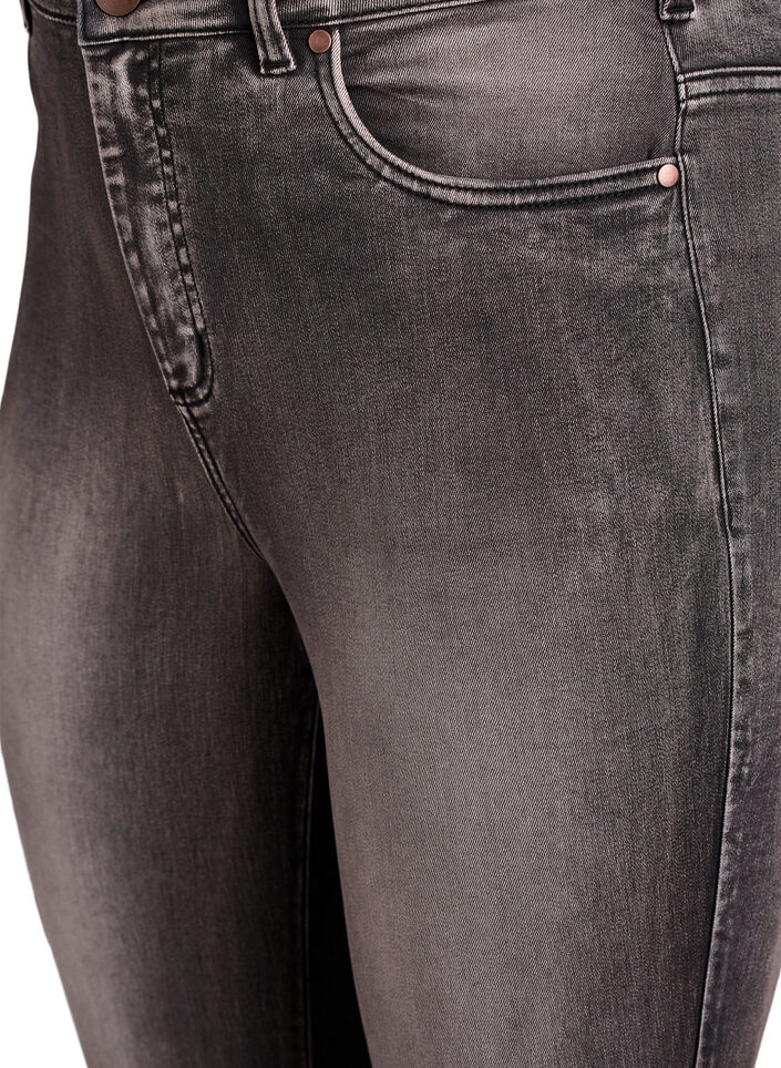 Jeansy Amy super slim z wysokim stanem, Ciemnoszary, Packshot image number 2