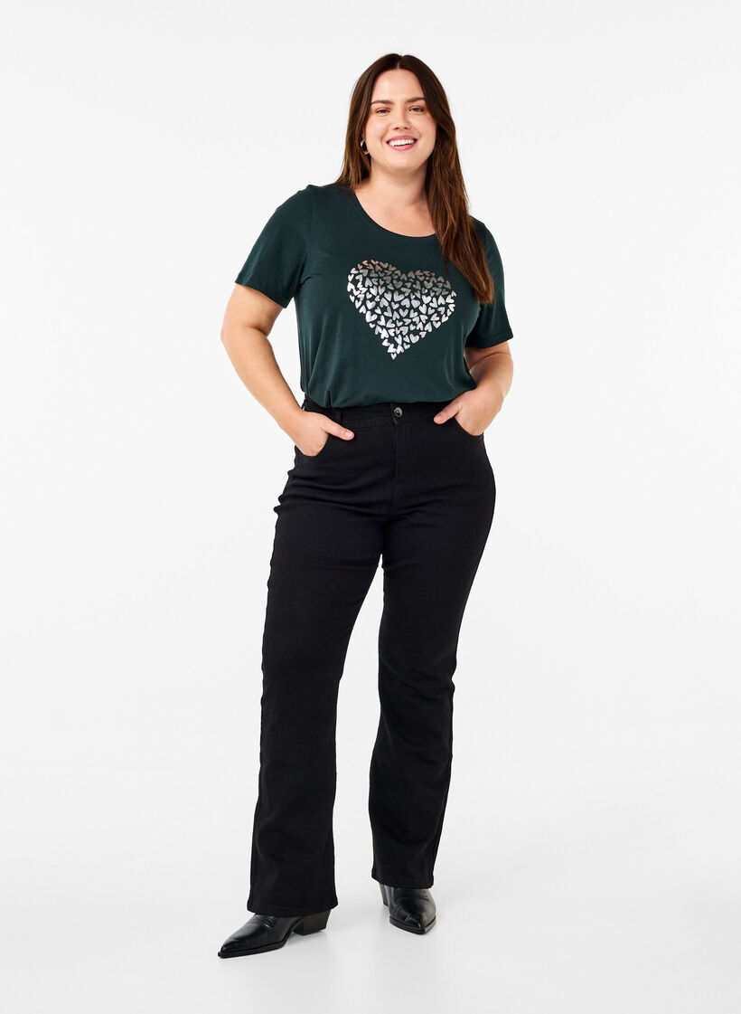 FLASH - T-shirt z nadrukiem, Zielony, Model image number 1