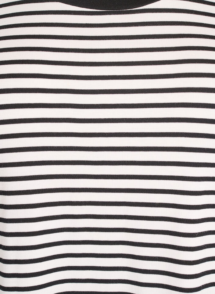 Koszulka z TENCEL&trade; Lyocell i paskami, Biały, Packshot image number 2