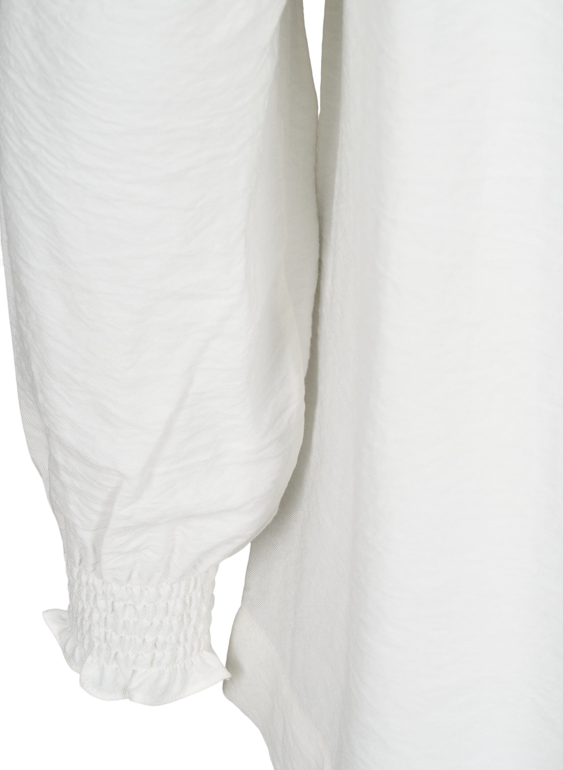 Zizzi Bluzka z marszczonym kolnierzem, Biały, Packshot image number 3