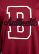 Bluza z napisem z tkaniny frotte, Ciemnobordowy, Packshot image number 2