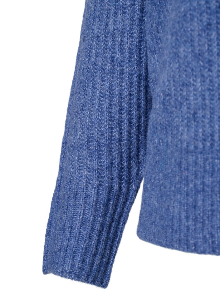 Melanzowy pulower z perlowymi guzikami, Coastal Fjord Mel., Packshot image number 3