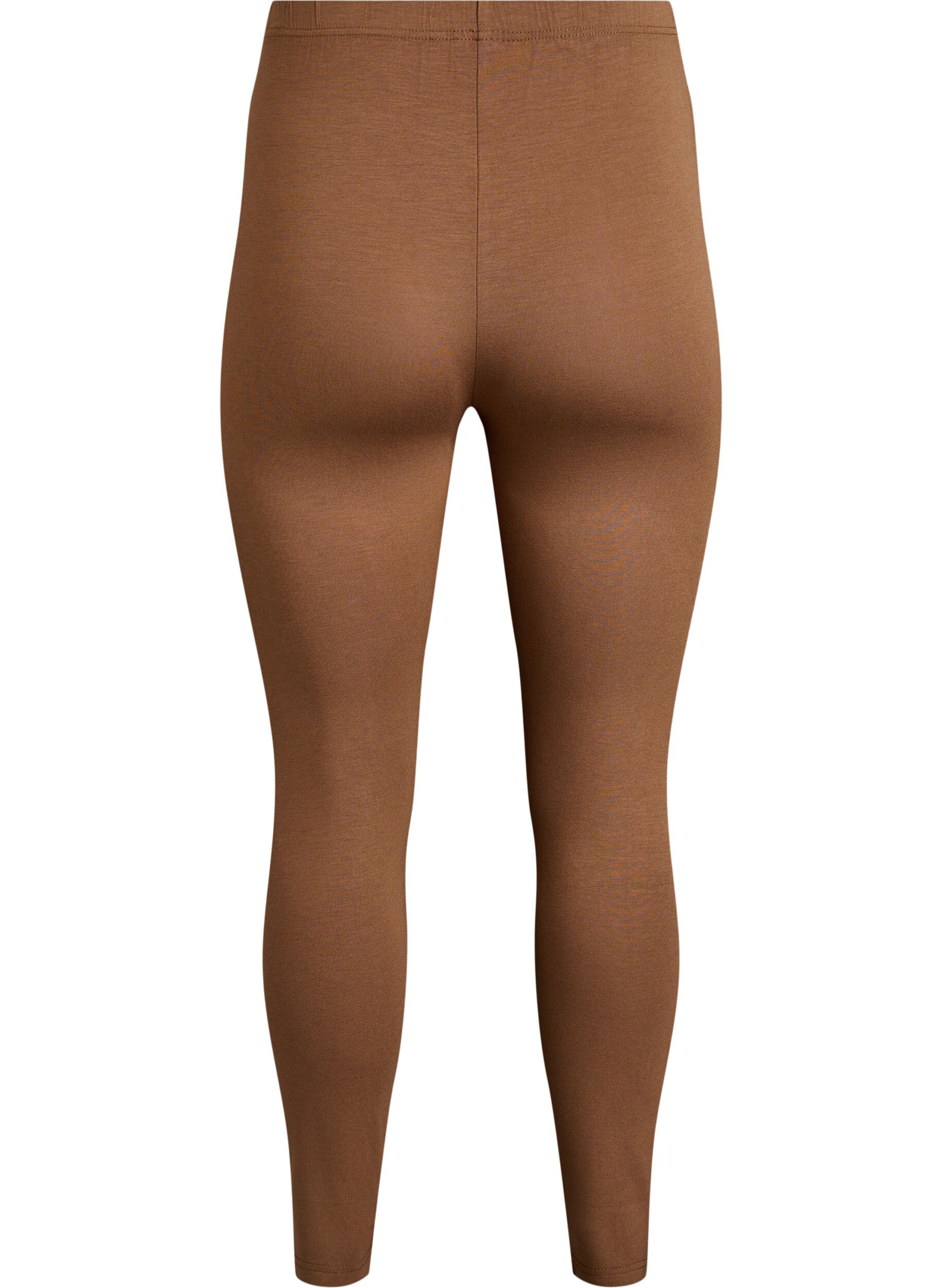 ZizziLegginsy basic z wiskozy, Brązowy, Packshot image number 1