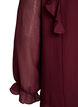 Lekka bluzka z falbankami i wiazaniami, Czerwony, Packshot image number 3
