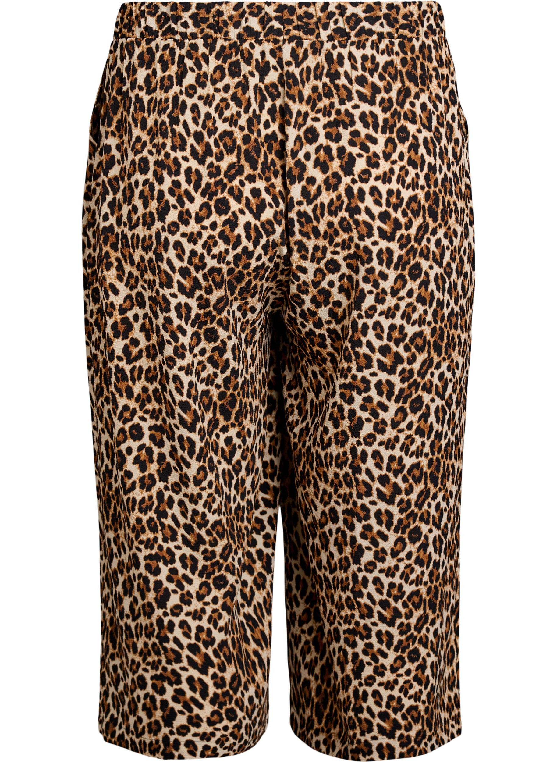 ZizziSpodnie culotte z nadrukiem, Zielony, Packshot image number 1