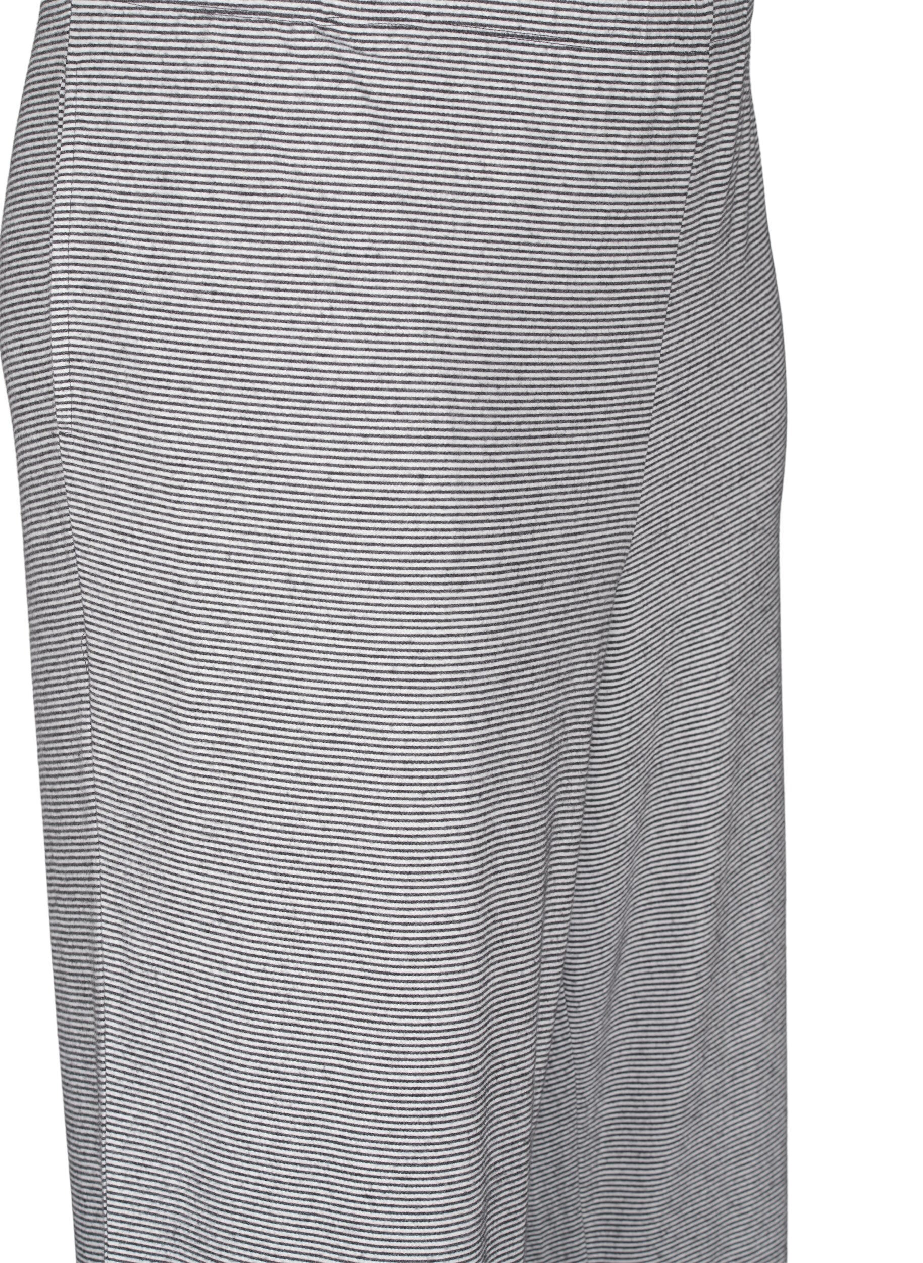 Zizzi Spodnie pizamowe z kieszeniami, Striped DGM , Packshot image number 2